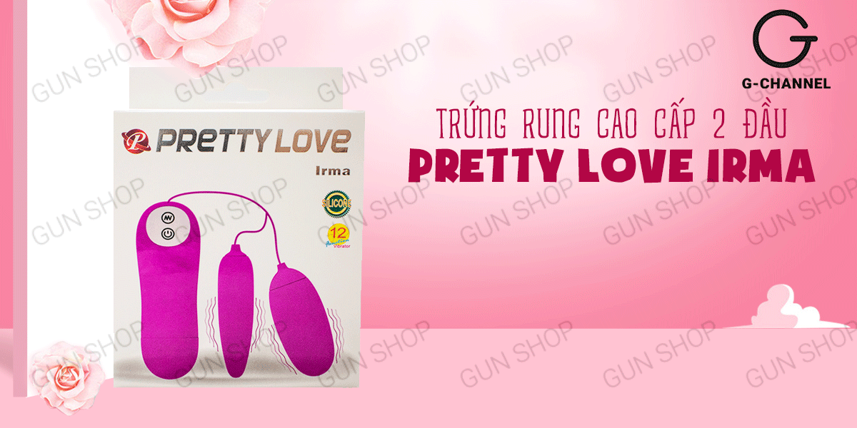 Pretty Love Irma trứng rung 2 đầu 12 chế độ pin tiện lợi giá tốt