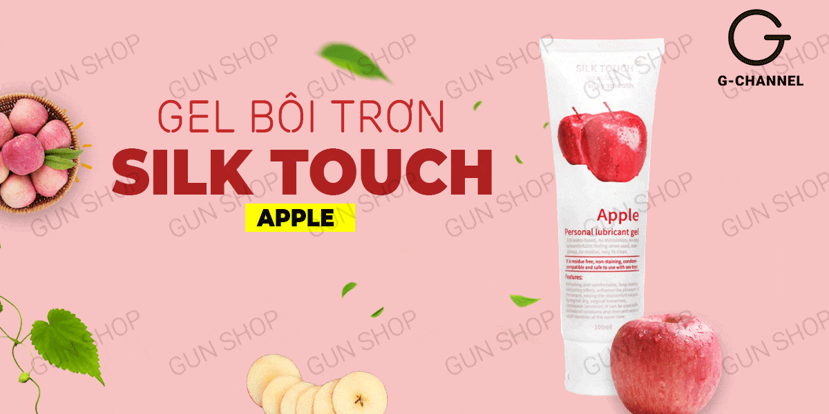 Gel bôi trơn hương táo Silk Touch 100ml an toàn dịu nhẹ kích thích Gel bôi trơn hương táo Silk Touch 100ml an toàn dịu nhẹ kích thích