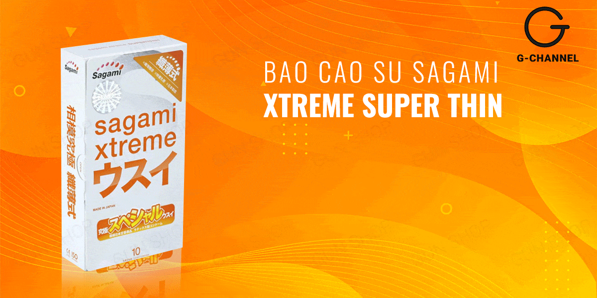 Bao cao su Sagami Xtreme siêu mỏng 0.03mm ôm sát tăng khoái cảm 10 cái Bao cao su Sagami Xtreme siêu mỏng 0.03mm ôm sát tăng khoái cảm 10 cái