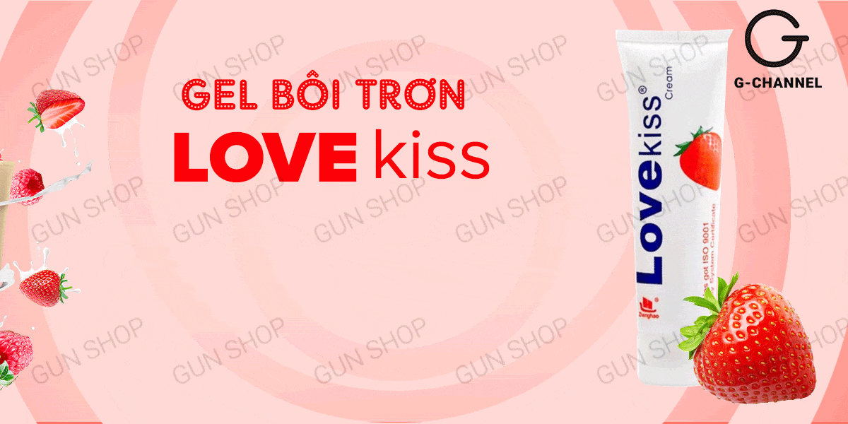 Gel bôi trơn Love Kiss hương dâu thơm ngọt 100ml tăng khoái cảm