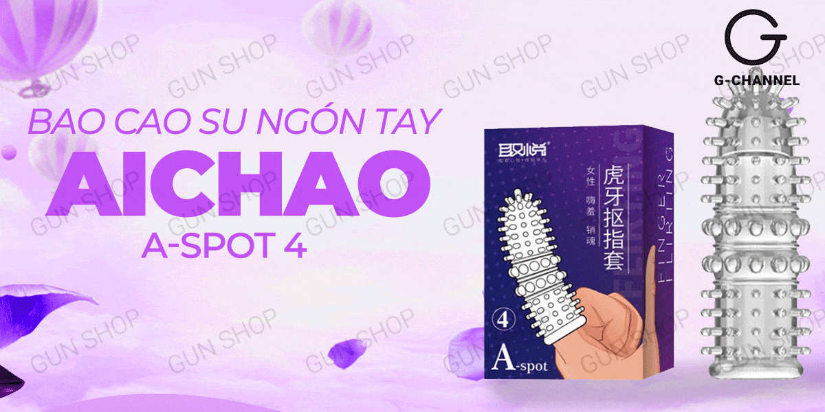Bao cao su ngón tay Aichao gai lớn kích thích mạnh mẽ an toàn Bao cao su ngón tay Aichao gai lớn kích thích mạnh mẽ an toàn