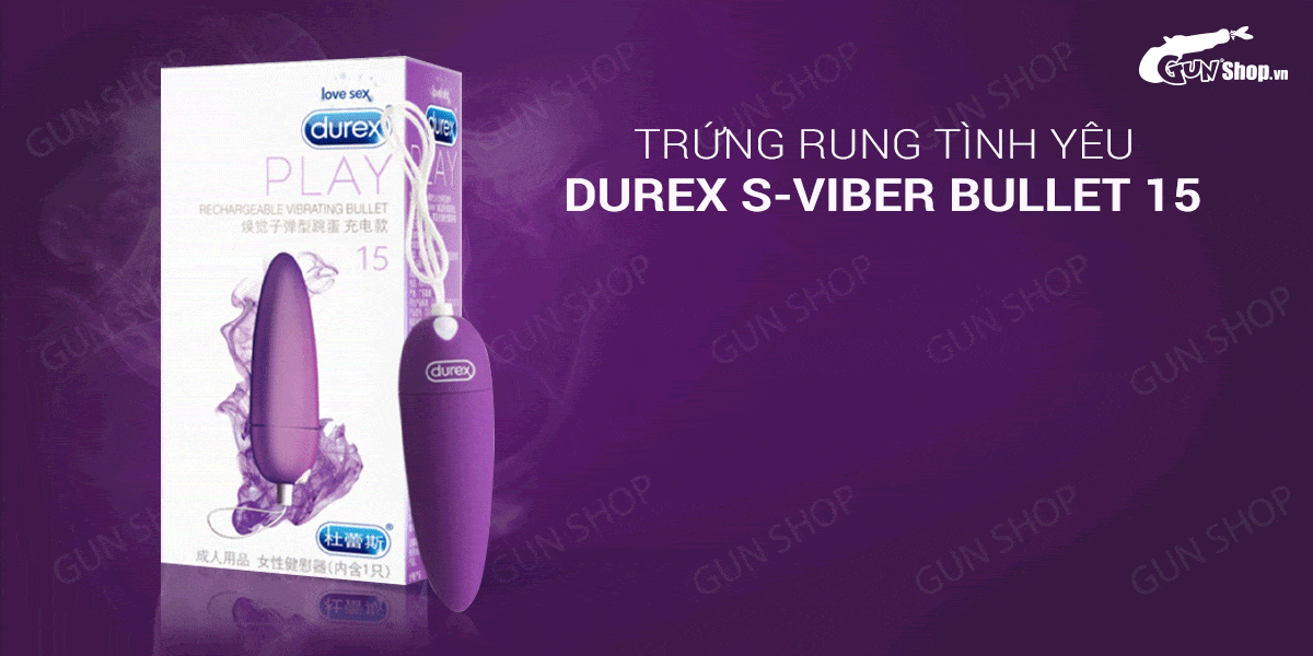 Trứng rung Durex S-Viber Bullet 15 cao cấp, kích thích mạnh Trứng rung Durex S-Viber Bullet 15 cao cấp, kích thích mạnh