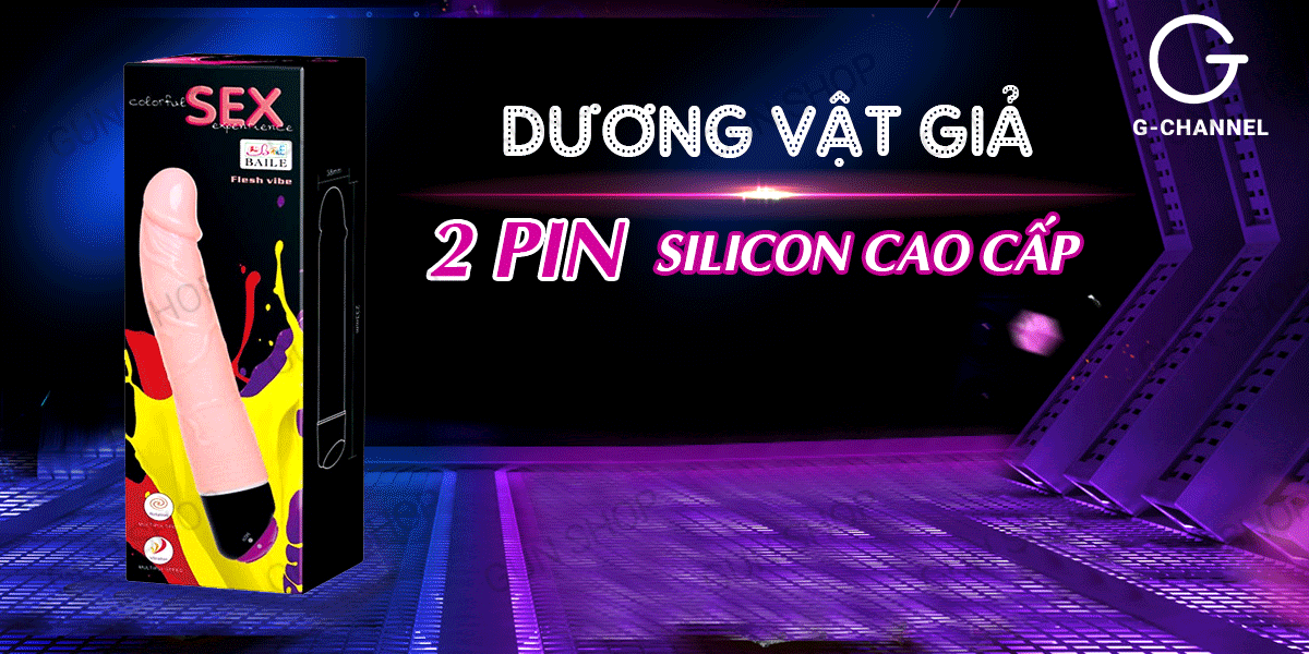 Dương vật giả silicon cao cấp Baile pin bền tiện lợi