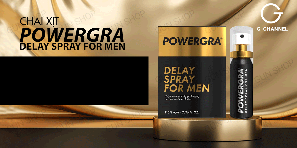 Powergra Delay Spray For Men Mỹ 13ml Kéo dài quan hệ Tăng phong độ nam Powergra Delay Spray For Men Mỹ 13ml Kéo dài quan hệ Tăng phong độ nam