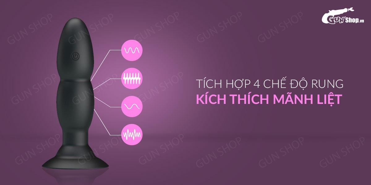 Que rung hậu môn 4 chế độ siêu mềm cao cấp điều khiển từ xa Que rung hậu môn 4 chế độ siêu mềm cao cấp điều khiển từ xa