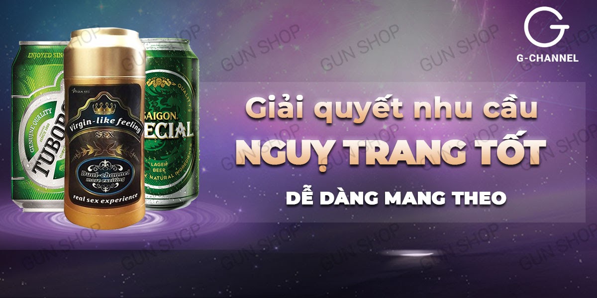 Âm đạo giả hình lon bia Magical Kiss Gold chất lượng tốt