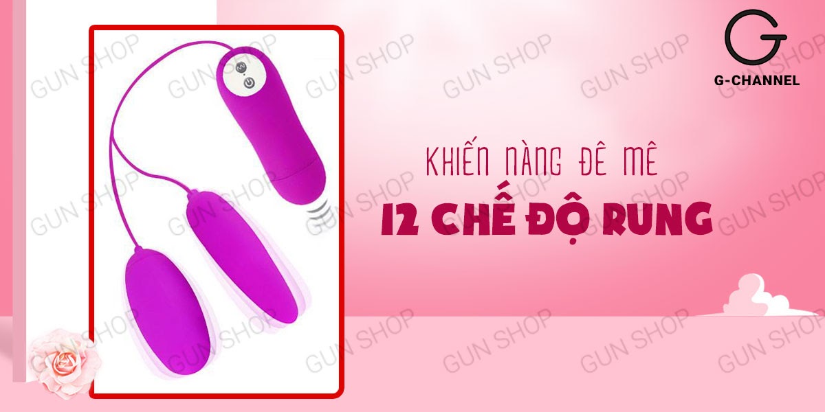 Pretty Love Irma trứng rung 2 đầu 12 chế độ pin tiện lợi giá tốt