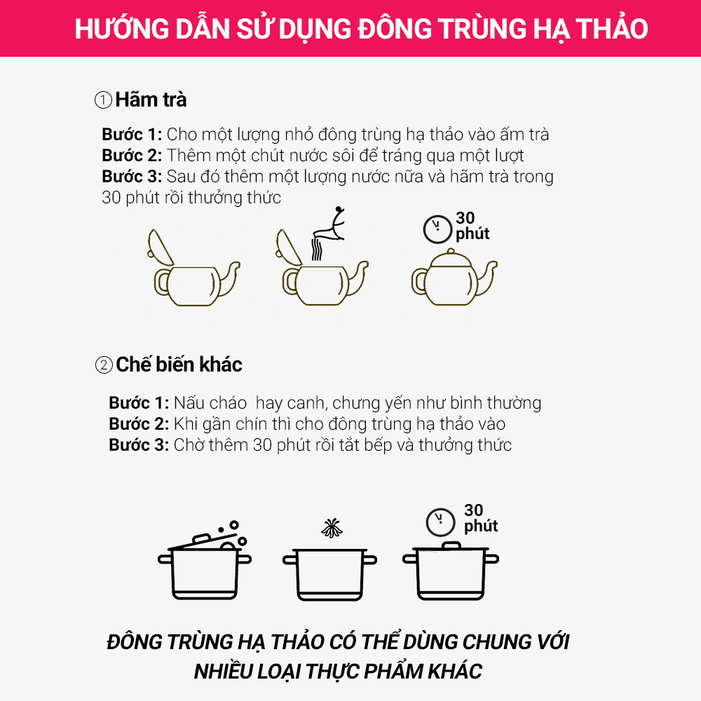 Đông trùng hạ thảo Toro sấy thăng hoa 10g tốt sinh lý miễn dịch