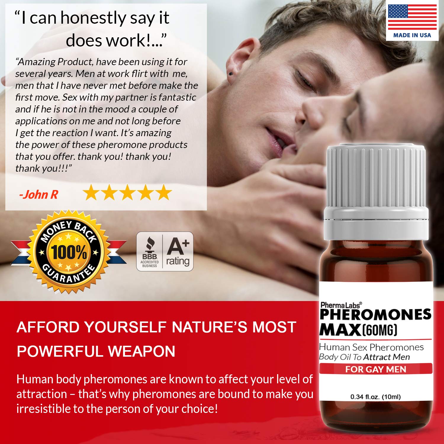 PhermaLabs Gay Kích Dục Nam Tăng Hấp Dẫn Mạnh Mẽ Mỹ 10ml