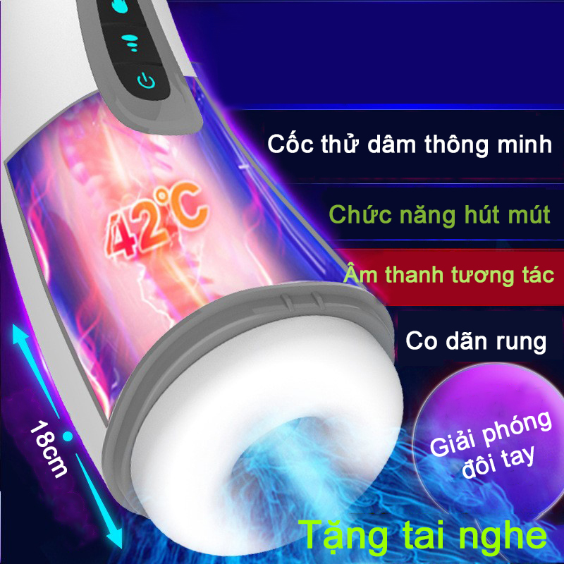 Máy thủ dâm cao cấp rung bú mút co bóp nhiệt kích thích Máy thủ dâm cao cấp rung bú mút co bóp nhiệt kích thích