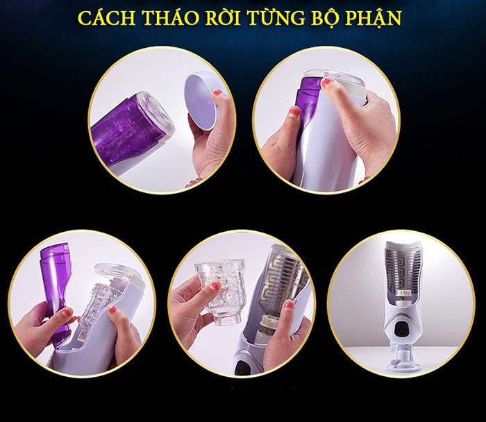Máy rung đa năng LC EasyLove kích thích cực mạnh thụt xoay