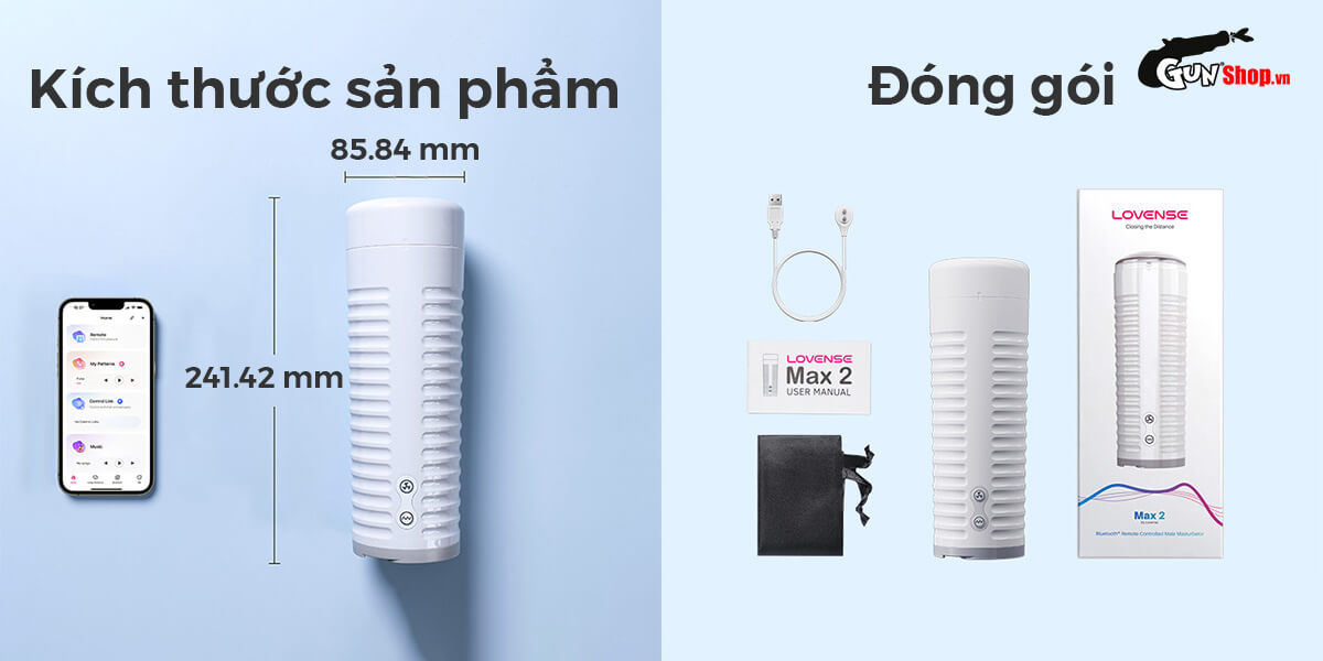 Lovense Max 2 âm đạo giả tự động co bóp rung mạnh điều khiển app