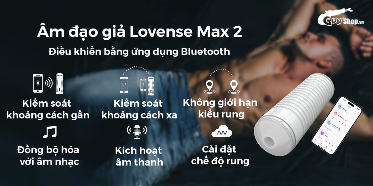 Lovense Max 2 âm đạo giả tự động co bóp rung mạnh điều khiển app