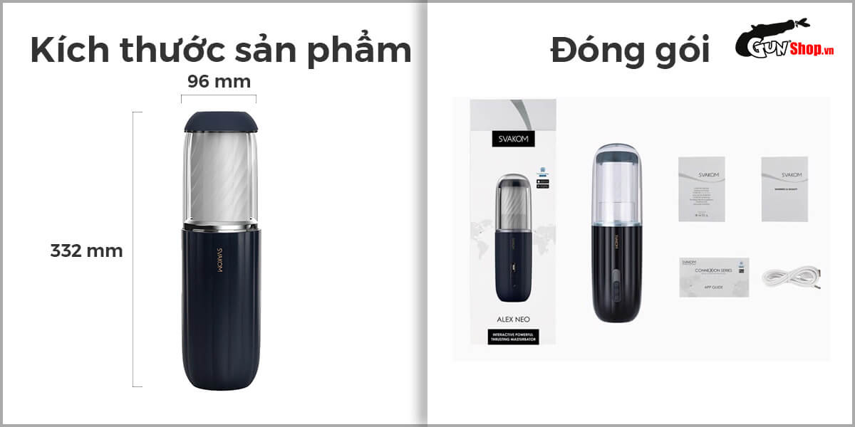 Âm đạo giả Svakom Alex Neo đa năng rung thụt siêu mạnh