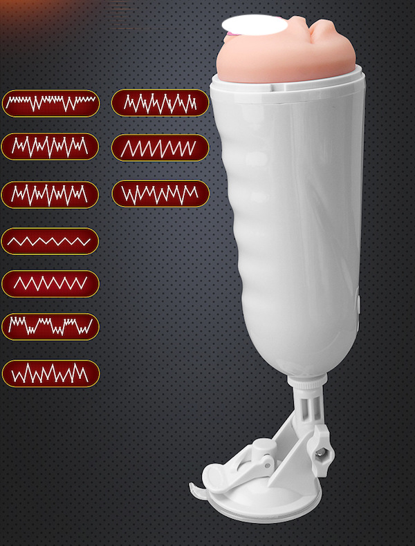 Âm đạo giả Maig One-Click 2in1 rung thụt có đế gắn tường|Siêu thực