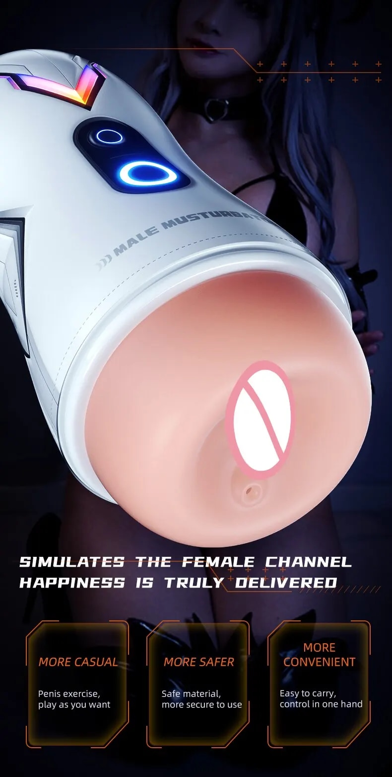 Âm đạo giả Mecha rung cao cấp kích thích mạnh mẽ cho nam