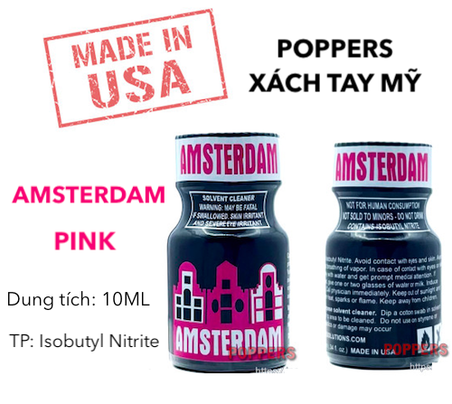 Popper Amsterdam Pink 10ml Mỹ chính hãng giá tốt hàng chuẩn Popper Amsterdam Pink 10ml Mỹ chính hãng giá tốt hàng chuẩn