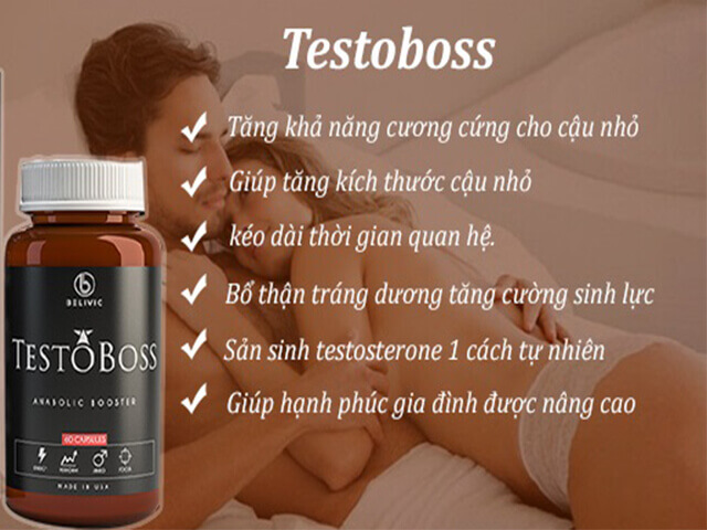 Testoboss USA chính hãng tăng sinh lý nam mạnh mẽ, hiệu quả