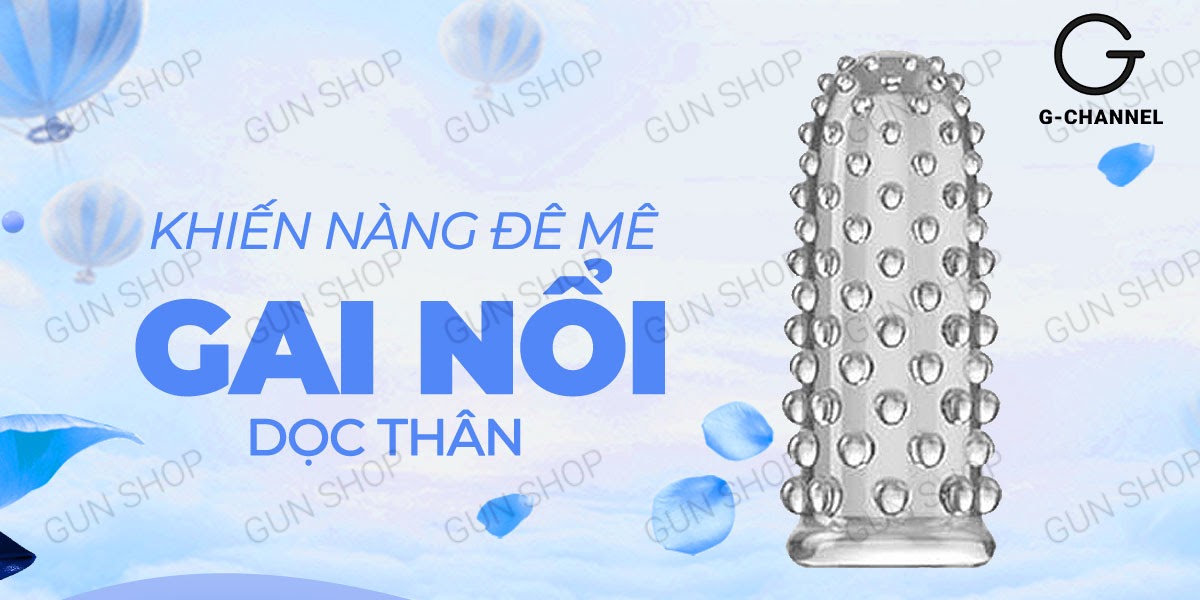 Bao cao su 2 ngón tay Aichao gai nổi lớn kích thích mạnh hàng chính hãng Bao cao su 2 ngón tay Aichao gai nổi lớn kích thích mạnh hàng chính hãng
