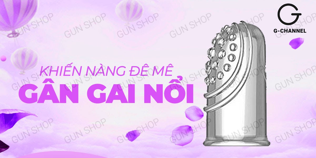 Bao cao su 2 ngón tay Aichao gân gai nổi hộp 2 cái kích thích thăng hoa Bao cao su 2 ngón tay Aichao gân gai nổi hộp 2 cái kích thích thăng hoa