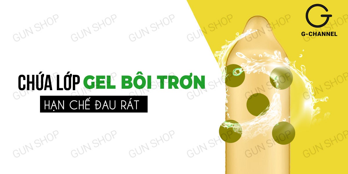 Bao cao su Gold gai bi hộp 2 cái tăng khoái cảm an toàn tuyệt đối Bao cao su Gold gai bi hộp 2 cái tăng khoái cảm an toàn tuyệt đối