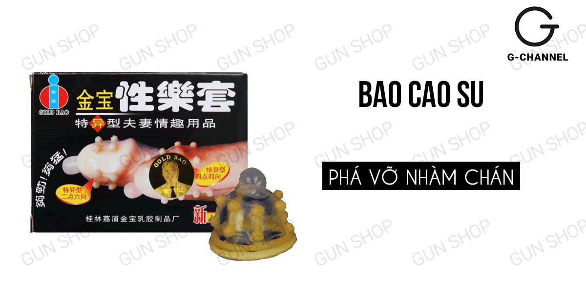 Bao cao su Gold gai bi hộp 2 cái tăng khoái cảm an toàn tuyệt đối Bao cao su Gold gai bi hộp 2 cái tăng khoái cảm an toàn tuyệt đối