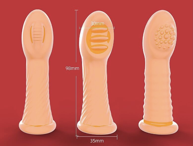 Bao cao su ngón tay silicone rung gai massage điểm G kích thích