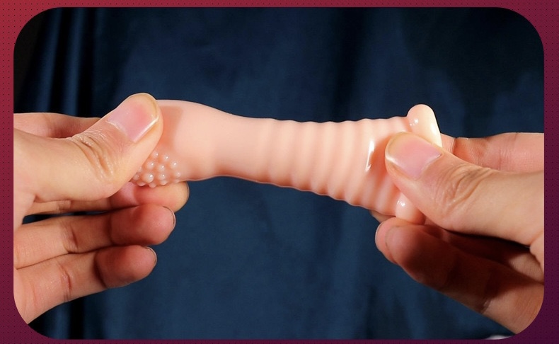 Bao cao su ngón tay silicone rung gai massage điểm G kích thích