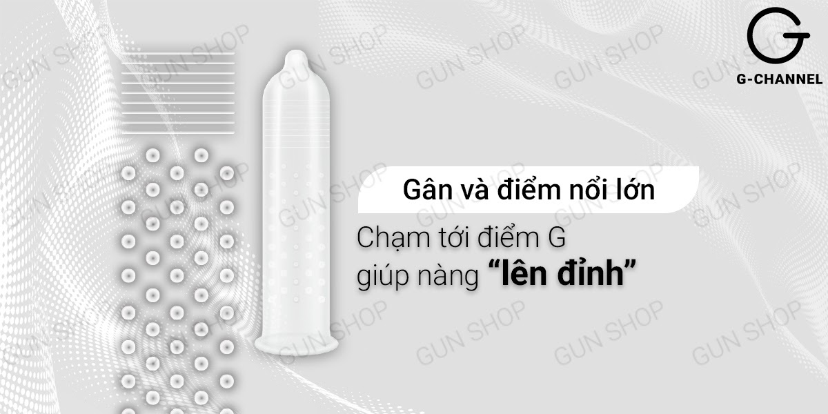 Bao cao su Rocmen Long Shock Kéo dài Hộp 12 cái Tăng khoái cảm An toàn
