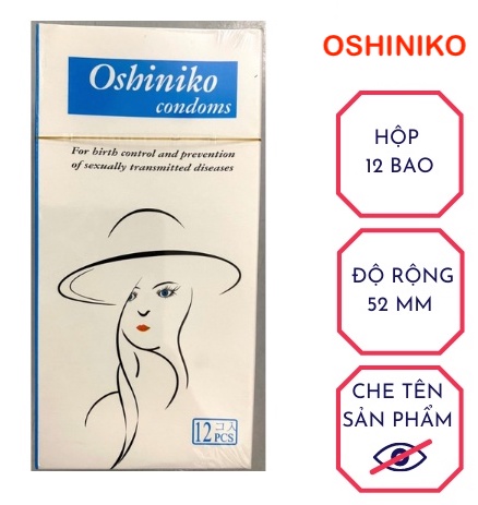Bao cao su Oshiniko siêu mỏng gân gai Nhật bản hộp 12 chiếc chính hãng thêm khoái cảm