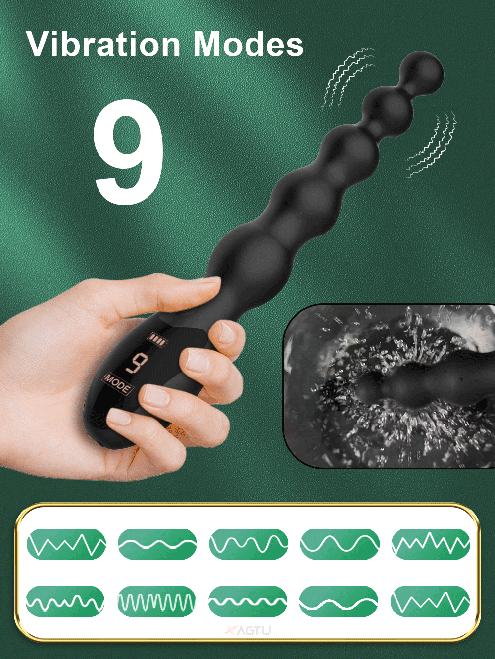 Máy massage tuyến tiền liệt Que Rung Hậu Môn màn hình Led