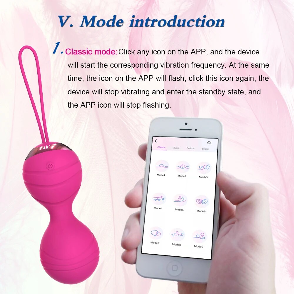 Trứng rung cao cấp điều khiển app Bóng kegel se khít âm đạo
