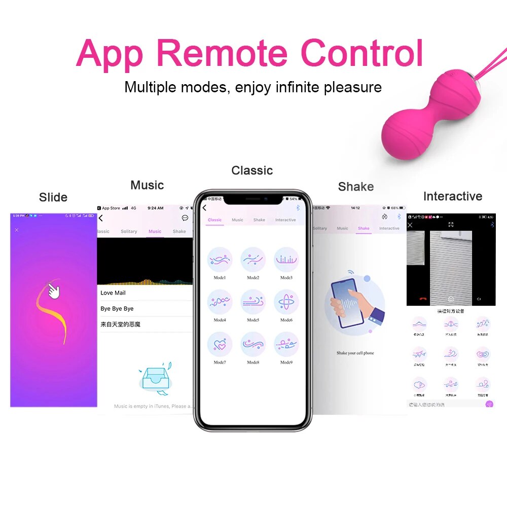 Trứng rung cao cấp điều khiển app Bóng kegel se khít âm đạo
