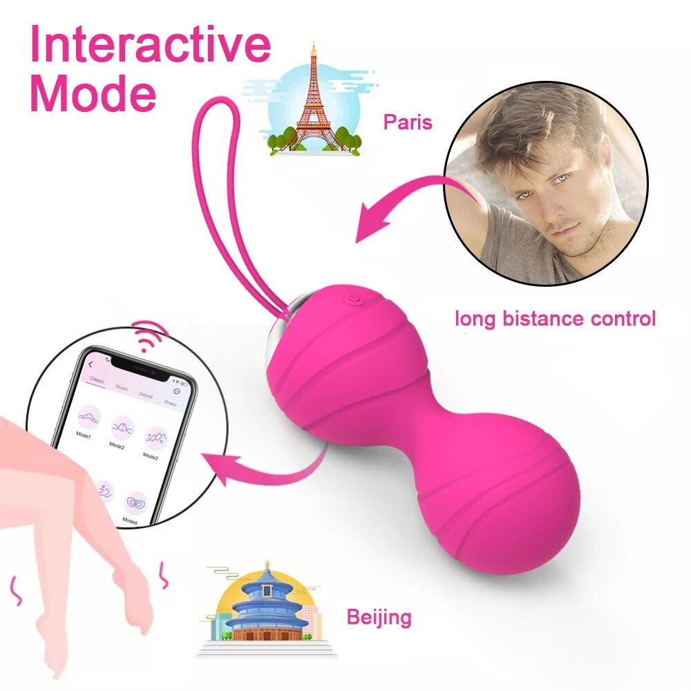 Trứng rung cao cấp điều khiển app Bóng kegel se khít âm đạo