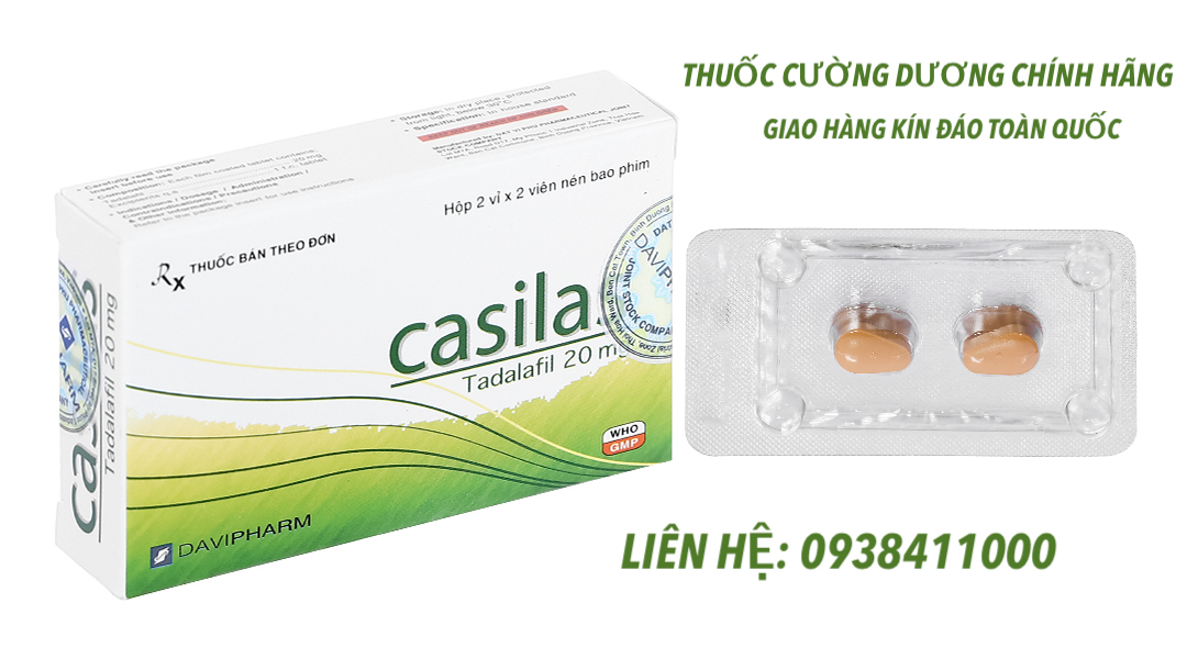 Viên uống Casilas 20mg trị xuất tinh sớm kéo dài quan hệ an toàn hiệu quả Viên uống Casilas 20mg trị xuất tinh sớm kéo dài quan hệ an toàn hiệu quả