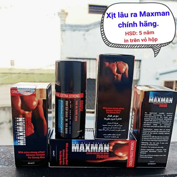 Chai Xịt Maxman Delay Spray Kéo Dài Thời Gian An Toàn Hiệu Quả Chai Xịt Maxman Delay Spray Kéo Dài Thời Gian An Toàn Hiệu Quả