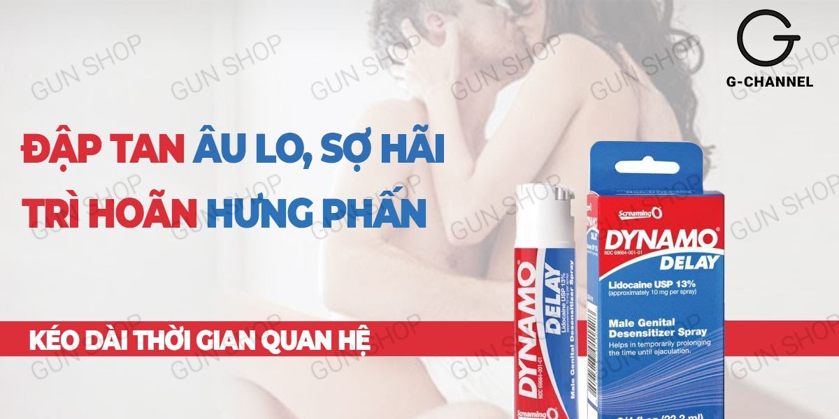 Chai xịt Dynamo Delay Mỹ kéo dài thời gian tăng cường sinh lý 22ml Chai xịt Dynamo Delay Mỹ kéo dài thời gian tăng cường sinh lý 22ml