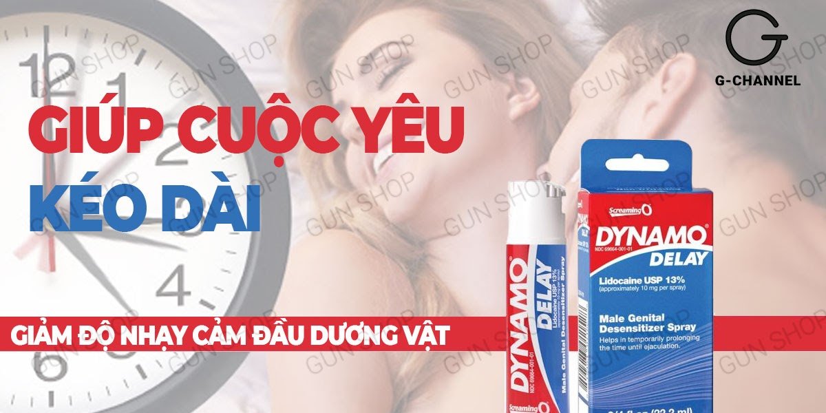 Chai xịt Dynamo Delay Mỹ kéo dài thời gian tăng cường sinh lý 22ml Chai xịt Dynamo Delay Mỹ kéo dài thời gian tăng cường sinh lý 22ml