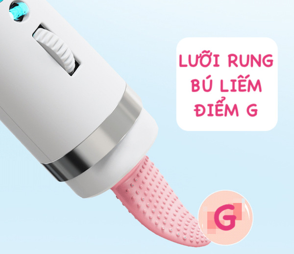 Chày rung 2 đầu Galaku lưỡi liếm massage điểm G led kích thích Chày rung 2 đầu Galaku lưỡi liếm massage điểm G led kích thích