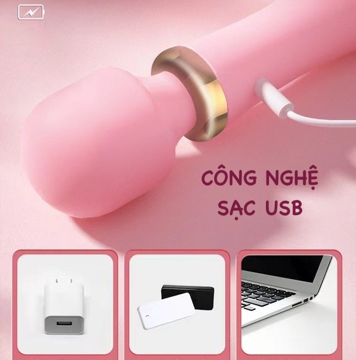 Chày rung 2 đầu LiLo massage điểm G không dây sưởi ấm