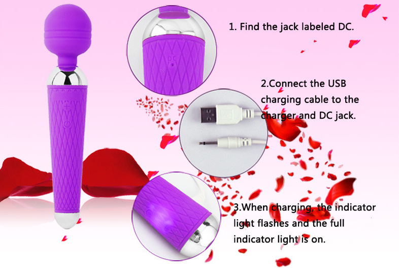 Chày rung tình yêu kích thích điểm G sạc USB 10 chế độ rung