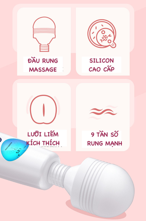 Chày rung 2 đầu Galaku lưỡi liếm massage điểm G led kích thích Chày rung 2 đầu Galaku lưỡi liếm massage điểm G led kích thích