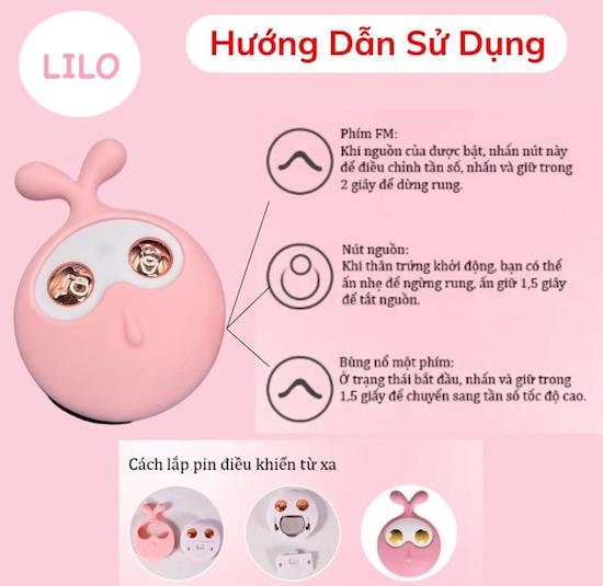 Dương Vật Giả Thỏ 2 Đầu Rung Gắn Quần Lilo We Love Kích Thích