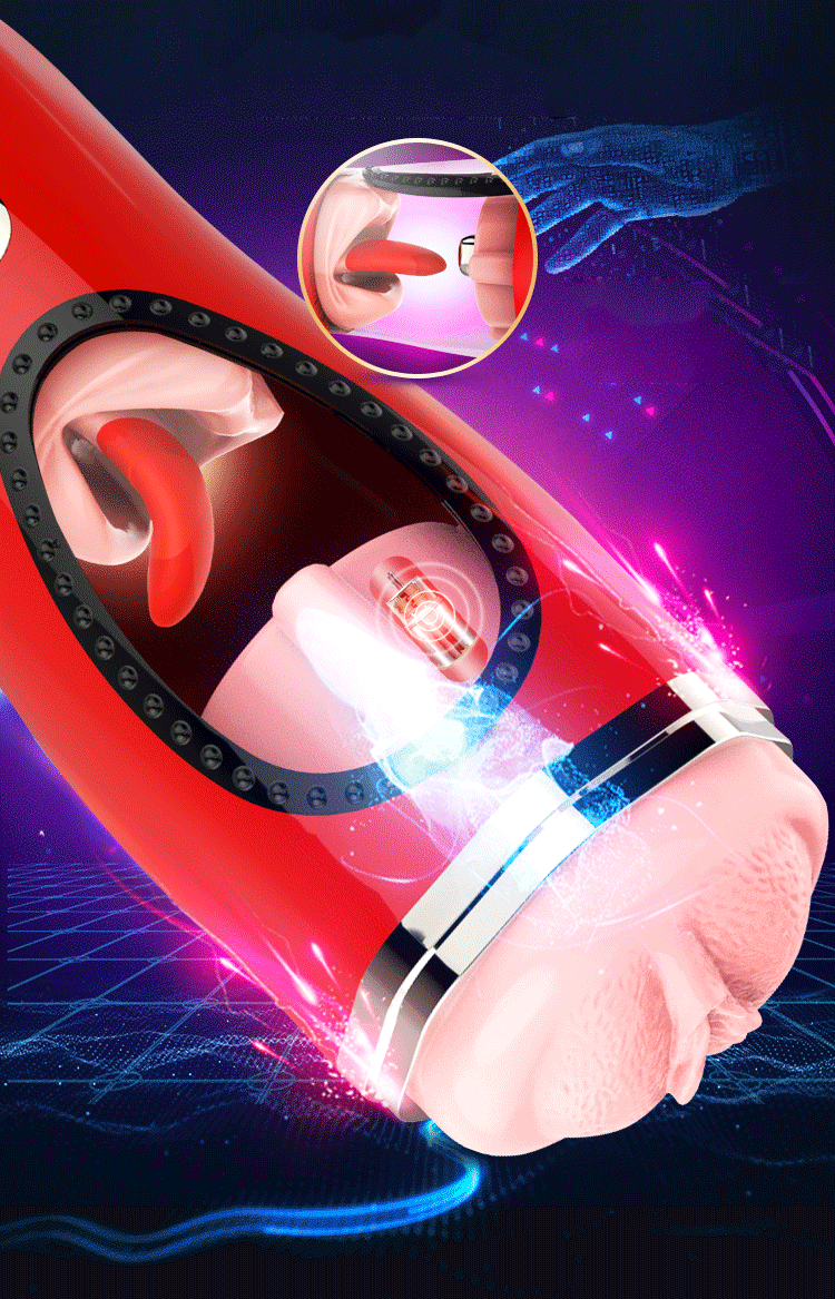 Máy thủ dâm rung nhiệt lưỡi liếm siêu thực Jiuai cho nam Máy thủ dâm rung nhiệt lưỡi liếm siêu thực Jiuai cho nam