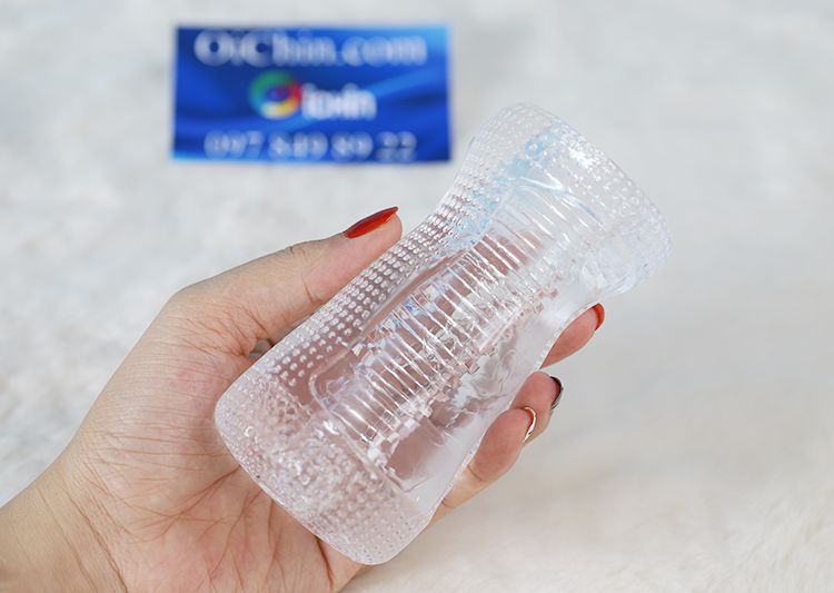 Cốc thủ dâm trong suốt nhỏ gọn hai đầu tiện lợi giá tốt