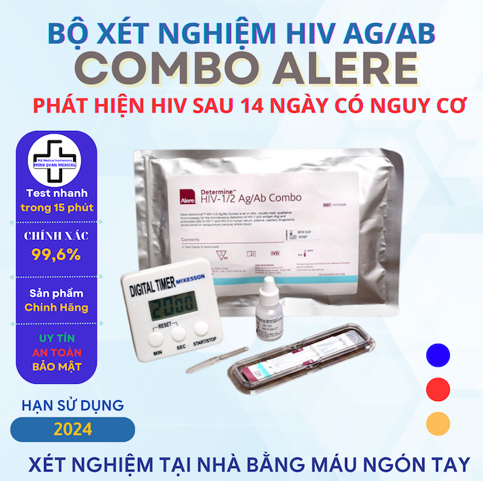 Que test HIV Alere Combo chính hãng Abbott phát hiện nhanh sau 14 ngày an toàn Que test HIV Alere Combo chính hãng Abbott phát hiện nhanh sau 14 ngày an toàn