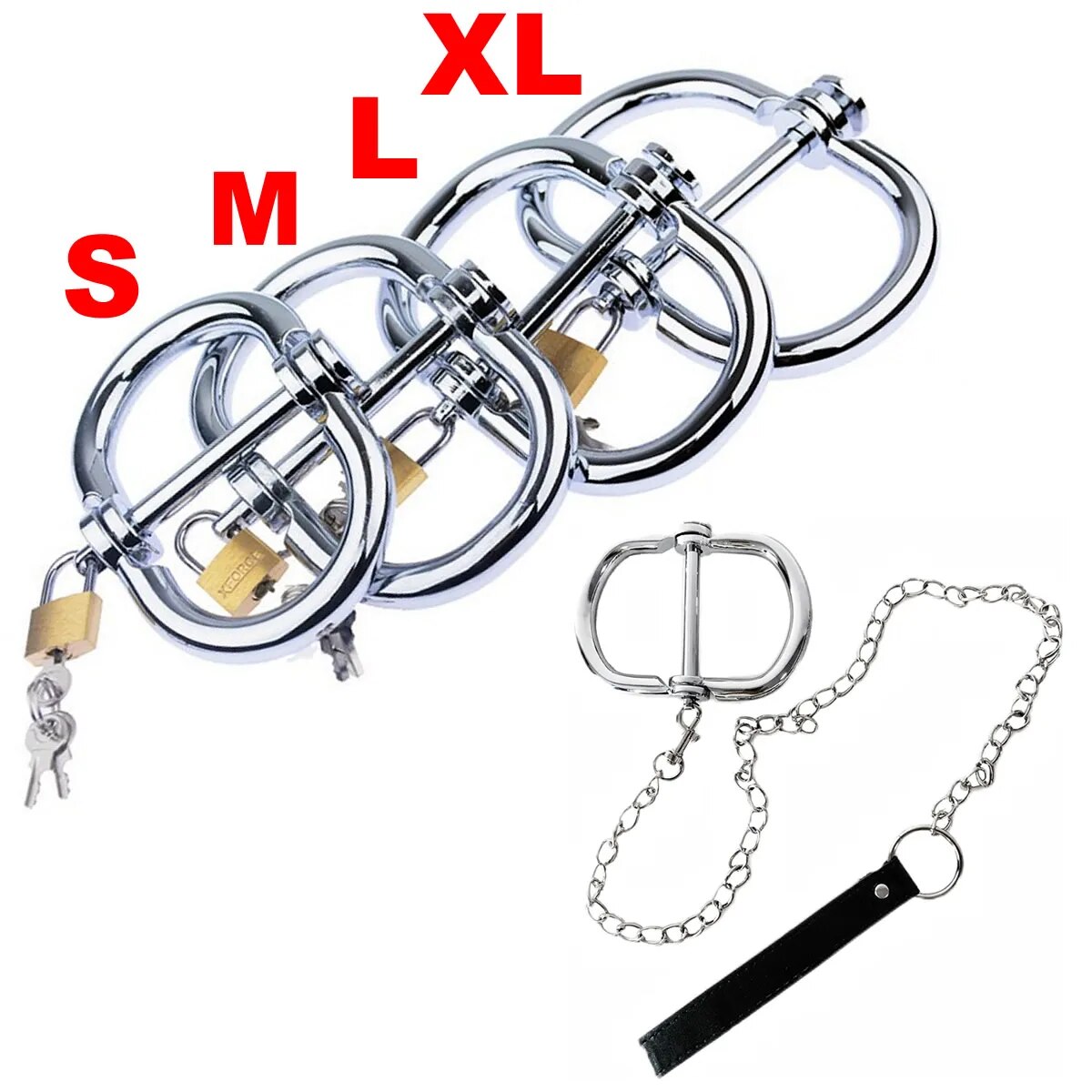 Còng tay tháo rời kèm chìa khóa dây xích đồ chơi kích thích