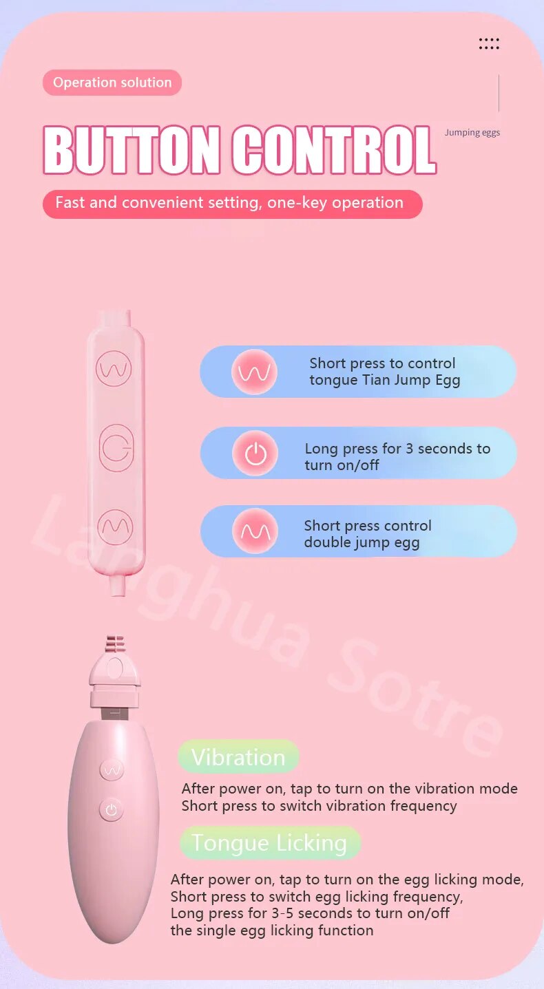 Trứng Rung Jiuuy 2 Đầu 3 in 1 Kèm Lưỡi Liếm - Tăng Khoái Cảm