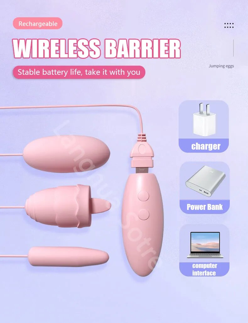 Trứng Rung Jiuuy 2 Đầu 3 in 1 Kèm Lưỡi Liếm - Tăng Khoái Cảm