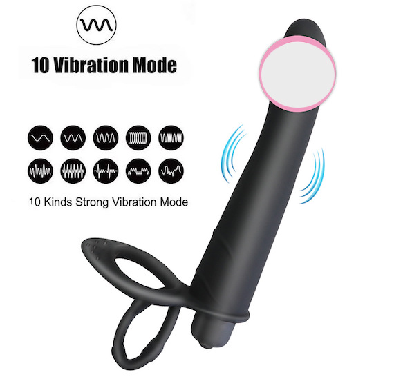 Đồ chơi người lớn gay combo dương vật giả vòng đeo hậu môn kích thích